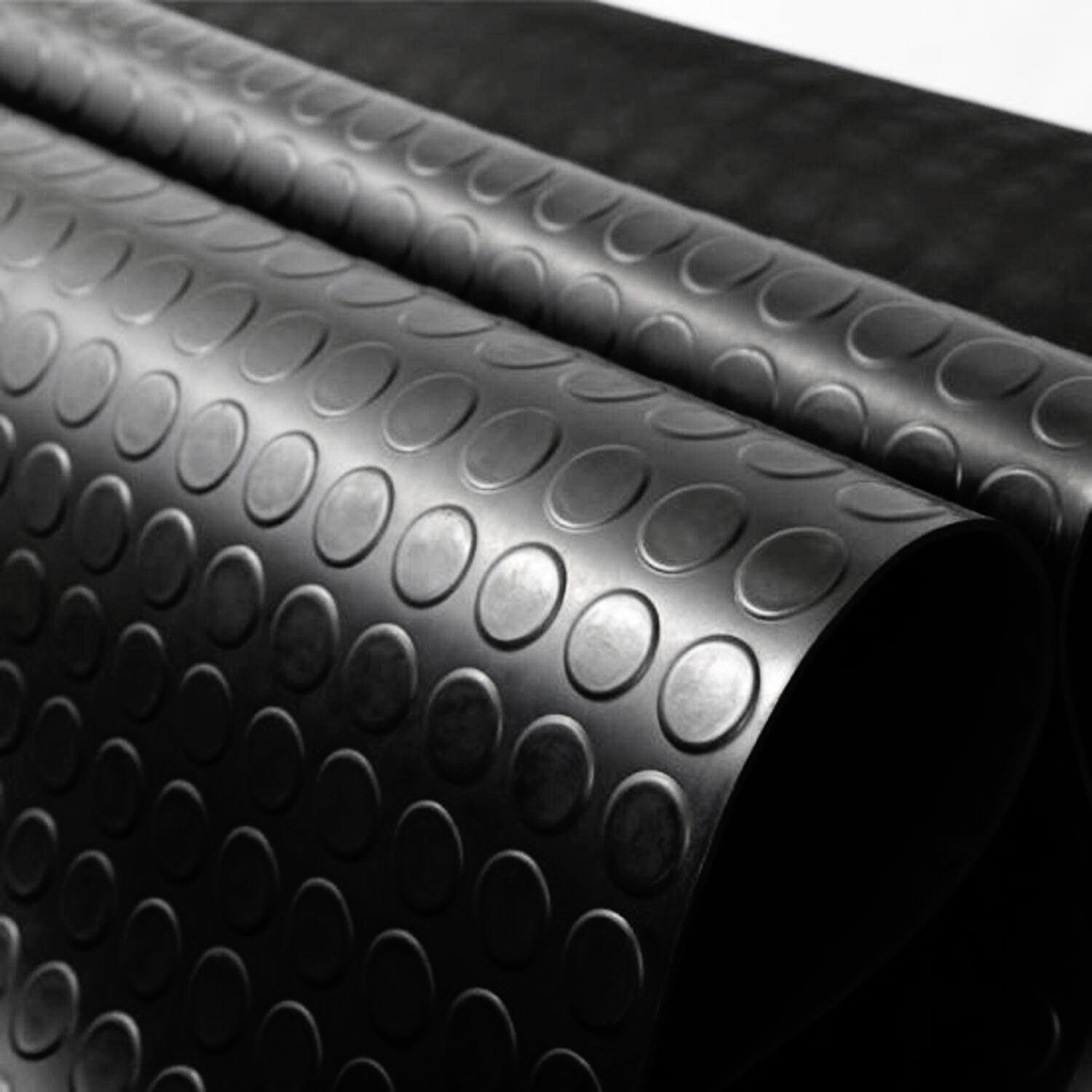 Piso de Goma Rollo Estoperol Negro 3 mm Espesor x 1,20 m Ancho x 10 m - Imagen 2