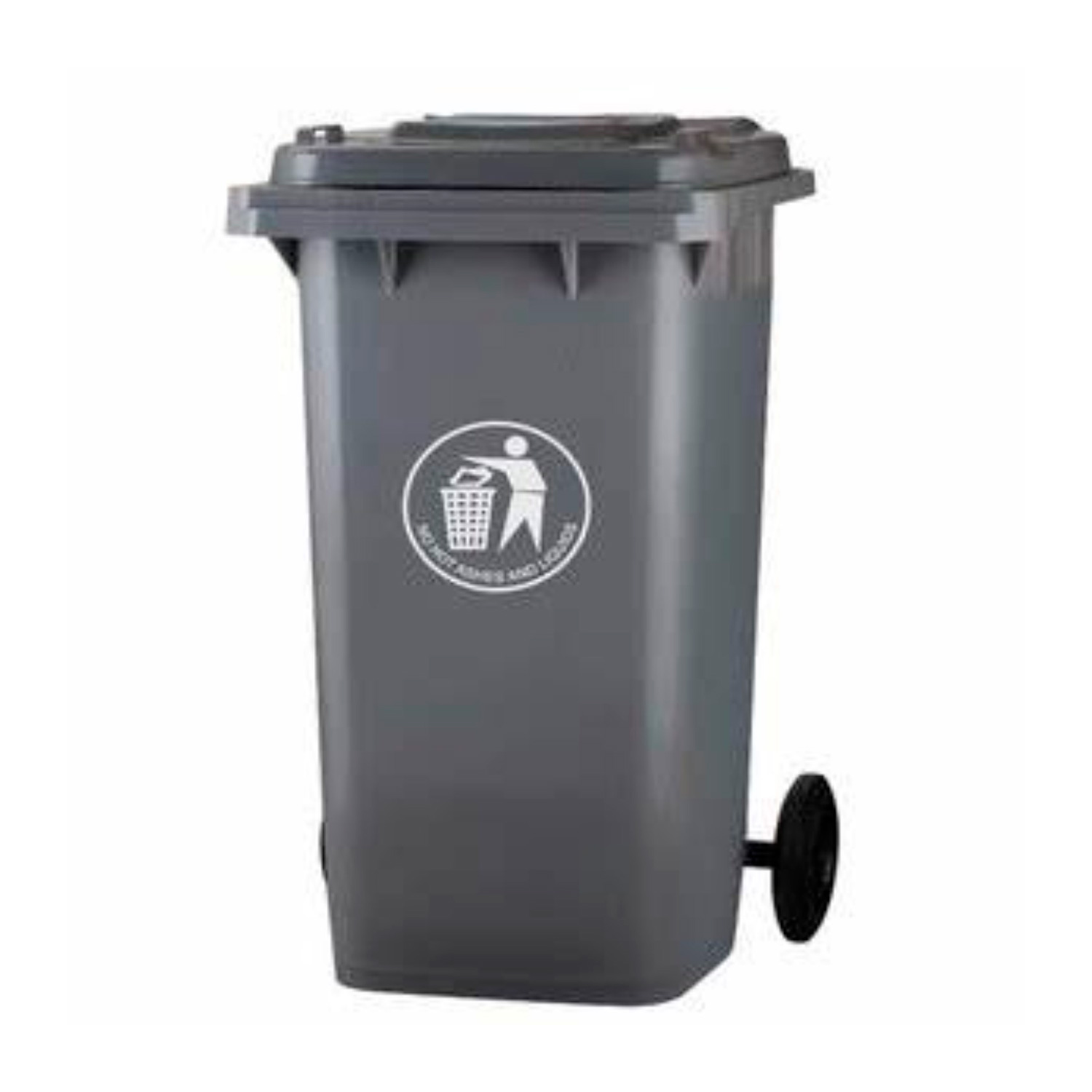 Basurero Gris Tapa y Ruedas 120 litros 46 cm x 55 cm x 96 cm 1 Basurero Gris Tapa y Ruedas 120 litros 46 cm x 55 cm x 96 cm