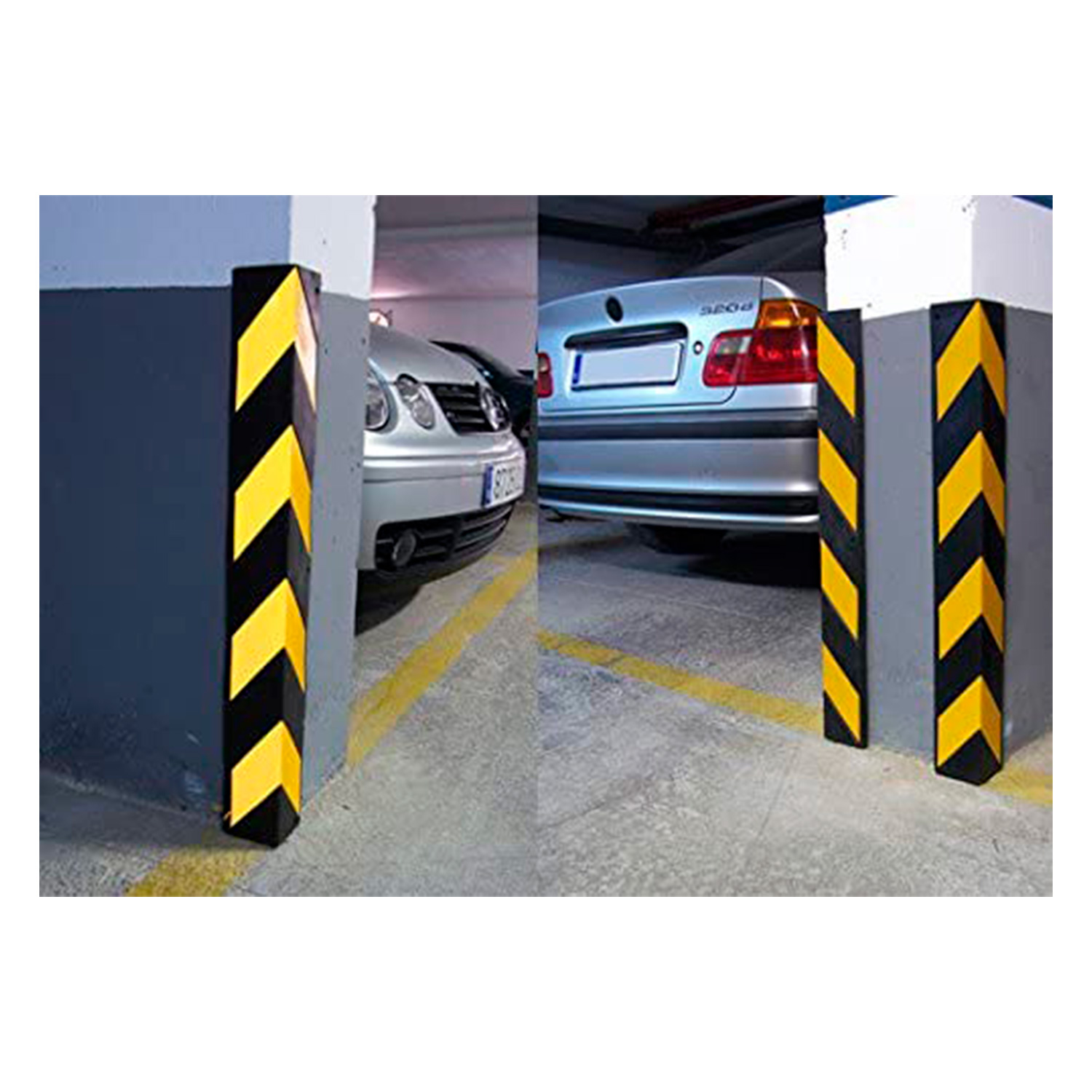 Protector Pilar Estac Imp 800X100X8Mm Goma Amar/Neg - Imagen 3