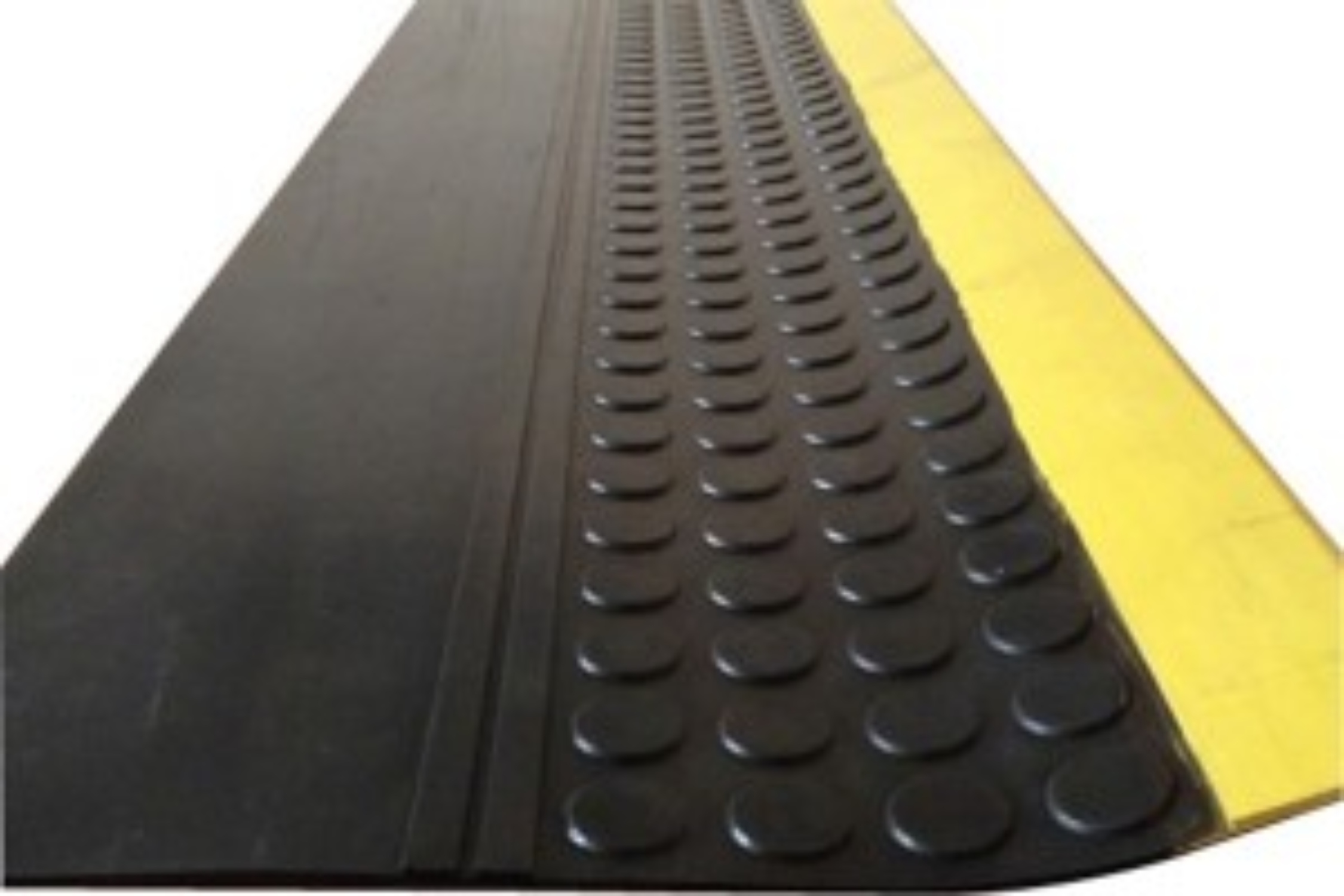 Grada Estoperol Bicolor Negro/Amarillo 120 mm x 30 mm Tráfico Medio Con Pestaña