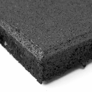 Piso Pastelón Caucho 20 mm x 50 cm x 50 cm Negro