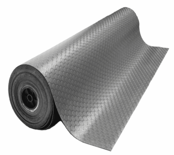 Piso De Goma Estoperol Gris 3Mm Espesor, 1,5 M Ancho. Rollo 10 Mts.
