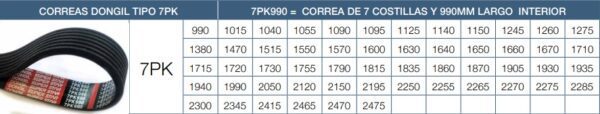 Correas   7Pk-1140 Dongil - Imagen 2