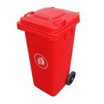 Basurero 360 Lt Rojo – Contenedor de residuos con tapa y ruedas