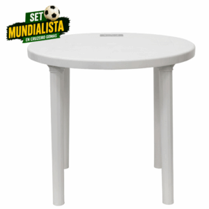 Mesa Plástica Caral Redonda Blanco