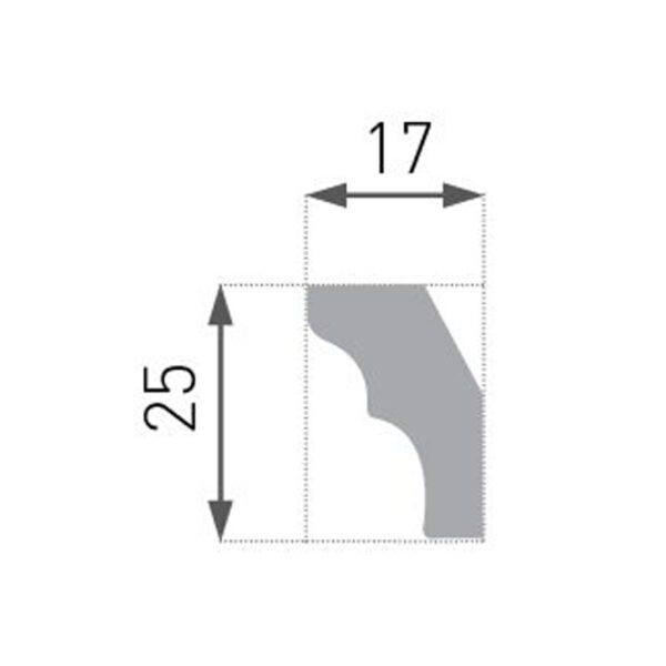 Cornisa E2 Ps 25X17Mm Blanco (T2Mt) - Imagen 5