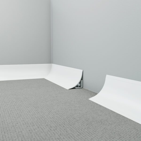 Perfil Zocalo Sanitario Macho-Hembra Sp Pvc 100Mm Blanco (T3Mt) - Imagen 2