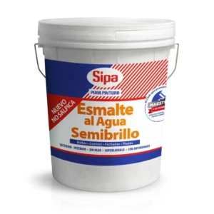 Esmalte al Agua Semibrillo Blanco – Tineta 4 Galones SIPA