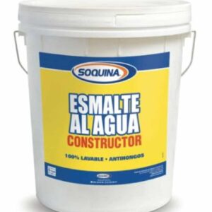 Esmalte al Agua Constructor Blanco/Base Blanca -Tineta 4Gl Soquina