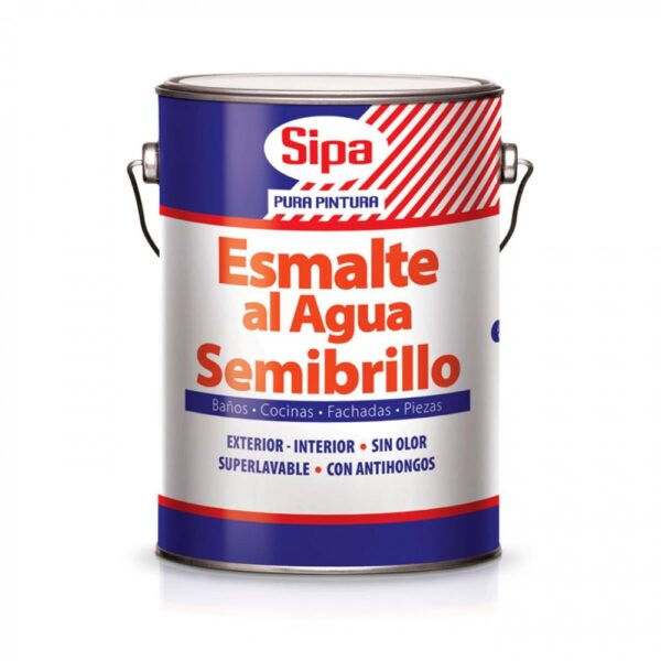 Esmalte al Agua Semibrillo – 1 Galón SIPA