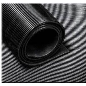 Piso de Goma Estriado Fina 3 mm | Metro / Rollo