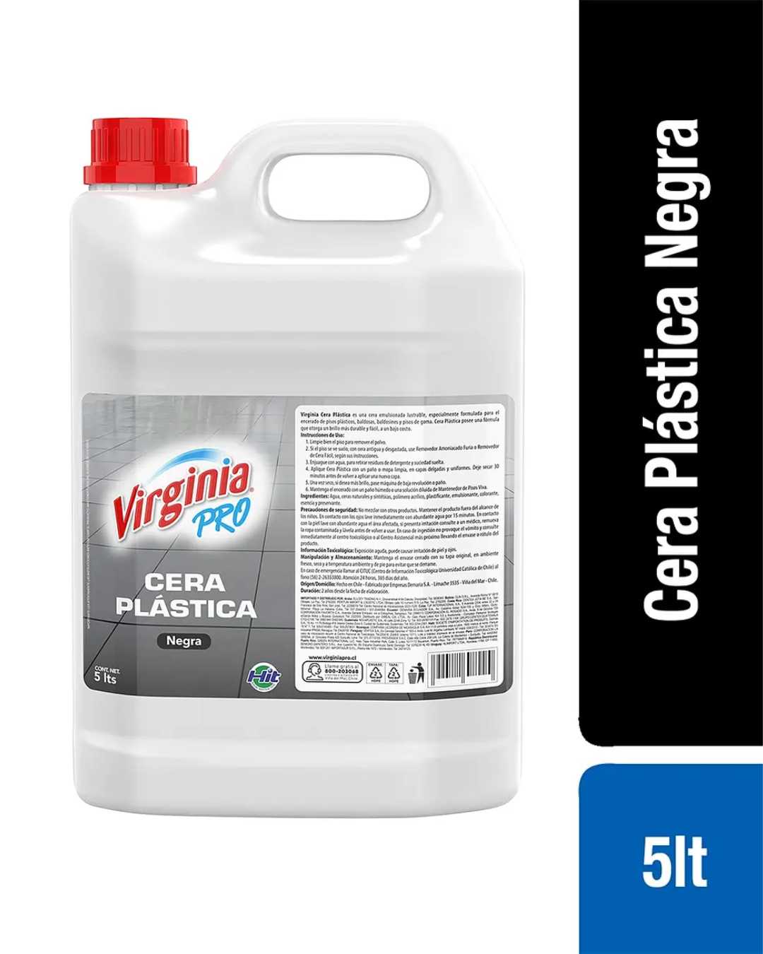 Cera Plástica Negra Virginia Pro 5 lt 1 Cera Plástica Negra Virginia Pro 5 lt