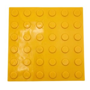 Palmeta Táctil No Vidente Estoperol PVC Amarillo 5 X 300 x 300 mm