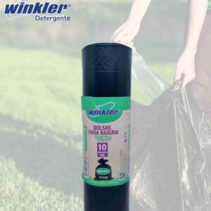 Bolsa de Basura negra 60 lt Negra 70 x 90 cm 0.18 Rollo 10 unid