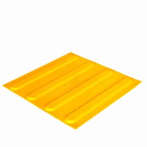 Palmeta Táctil De Goma No Vidente Estriada Amarilla 30 cm x 30 cm