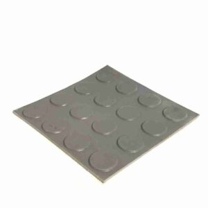 Palmeta Táctil De goma No Vidente Estoperol Gris Plata 30 cm x 30 cm