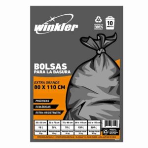 Bolsa de Basura Negra Ultra resistente 80 x 110 x 0.8 10 unid