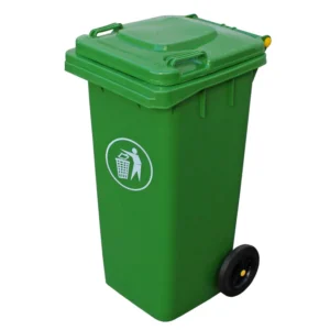 Basurero Tapa / Ruedas 120 Litros Verde 46 cm x 55 cm x 96 cm