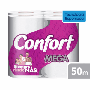 Papel Higiénico Confort Doble Hoja Mega 8 X 4 X 50 MTS