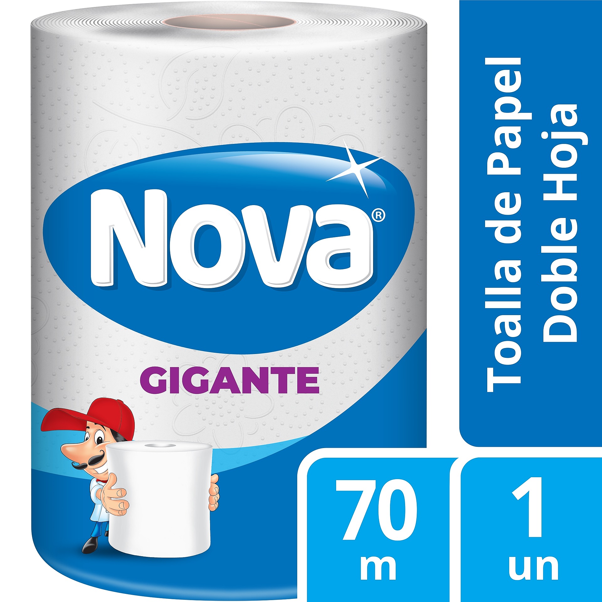 MANGA TOALLA PAPEL DOBLE HOJA NOVA 8X2X70MT 1 MANGA TOALLA PAPEL DOBLE HOJA NOVA 8X2X70MT