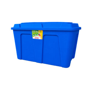 Caja Azul 100 Litros Con Tapa