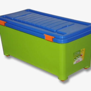Baúl con Rueda 72 Litros 80X40X34 Verde/Azul