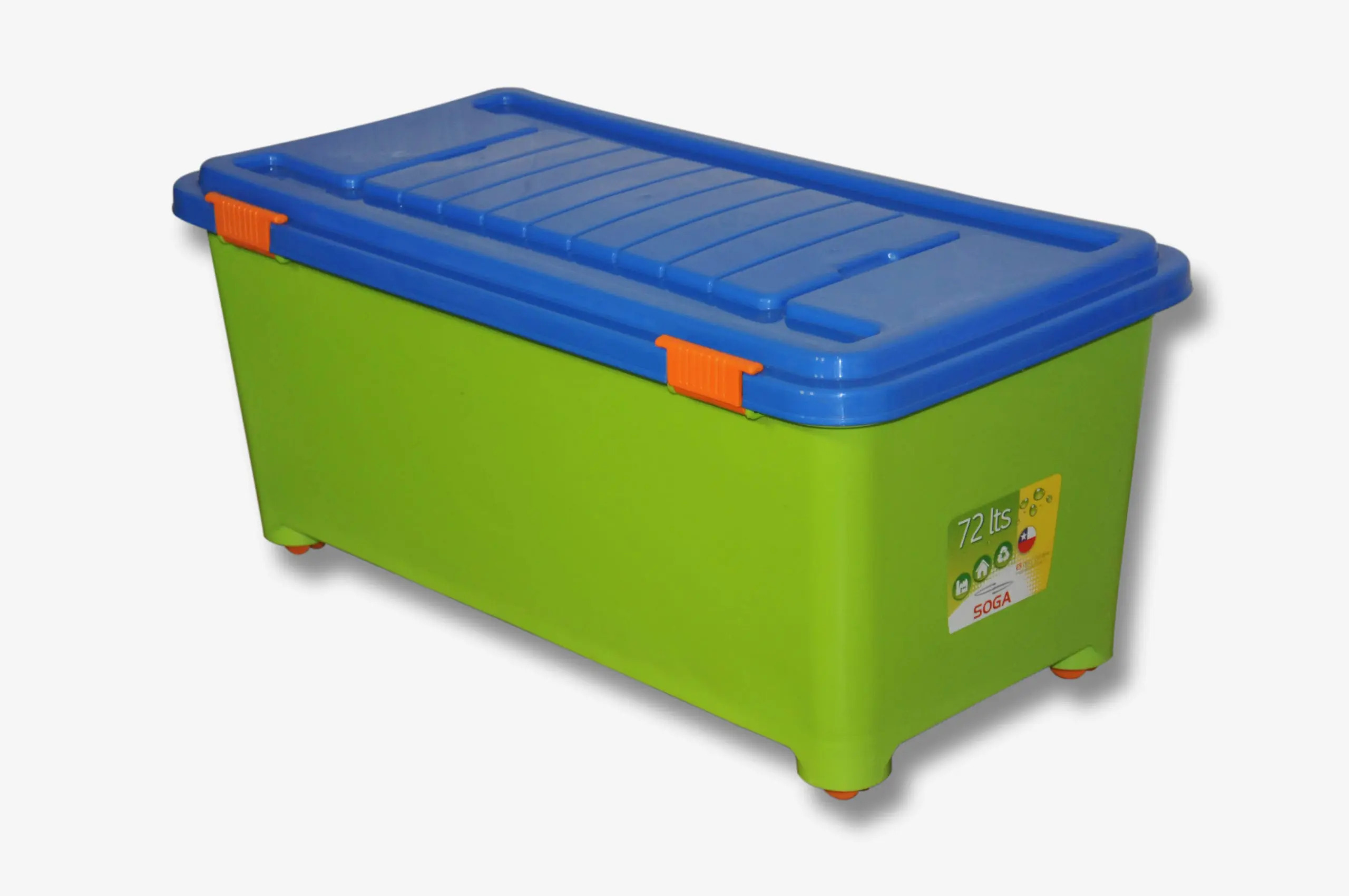 Baúl con Rueda 72 Litros 80X40X34 Verde/Azul 1 Baúl con Rueda 72 Litros 80X40X34 Verde/Azul