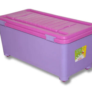 Baúl Con Rueda 72 Litros 80X40X34cm Lila/Rosa