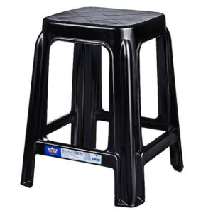 Banco Plástico Ideal 44 cm Negro