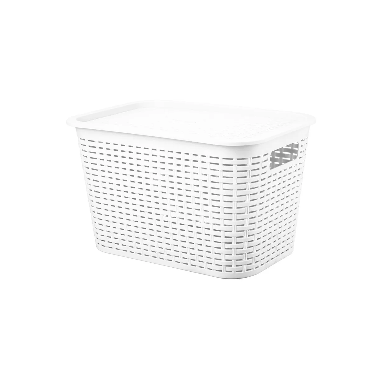 Canastilla Organizadora Blanca con Tapa 22 L Reyplast 1 Canastilla Organizadora Blanca con Tapa 22 L Reyplast